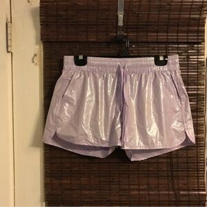 Zyia Active Womens Bomber shorts Lilac Shined Lined